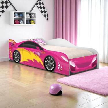 Imagem de Cama Solteiro Glow Velocista Rosa - Kids Mobili