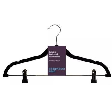 Imagem de Cabide Aveludado Com Presilhas Antideslizante Calças Saias - Paramount