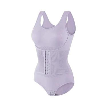 Imagem de Modelador Corporal Feminino Com Zíper E Cinto Para Controle Abdominal 