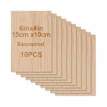 Imagem de Pranchas Finas De Madeira De Bétula Para Artesanato, 10 Peças, Leves, 