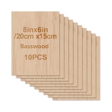 Imagem de Pranchas Finas De Madeira De Bétula Para Artesanato, 10 Peças, Leves, 