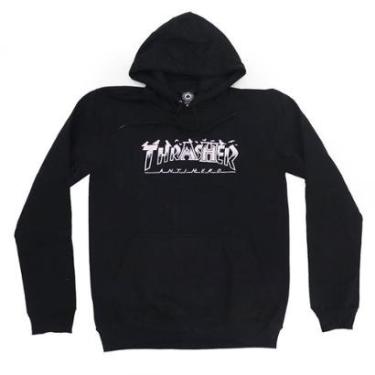 Imagem de Moletom Thrasher Magazine X Anti Hero Pigeon - Preto-Masculino