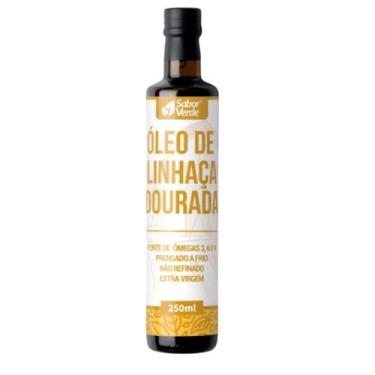 Imagem de Óleo de Linhaça Dourada  250ml SABOR VERDE  Prensado a frio