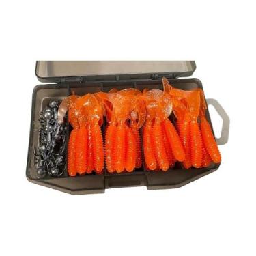 Imagem de 50PCS GOBAIT T Tail Grub Worm Soft Lure 5cm 6cm 7cm Com Isca Metálica 