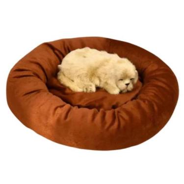 Imagem de Cama Pet Redonda 70cmx70cm Cães e Gatos Pelúcia Confortável - Emma Bab