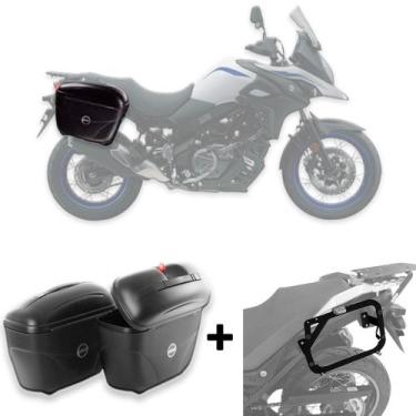 Imagem de Bau Lat Givi E21 + Sup Bau Lat. Suzuki V Strom650 2019-2023 - AWA