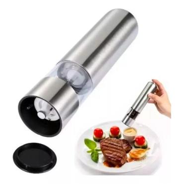Imagem de Moedor De Sal E Pimenta Elétrico Aço Inox Cozinha Gourmet - Shop DANI 