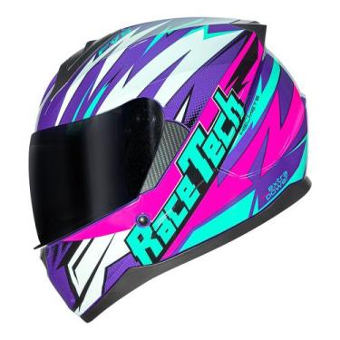 Imagem de Capacete Race Tech Sector Electro Roxo e Rosa Tamanho:56, 56
