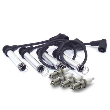Imagem de Kit Velas Ignicao Cabos Nova Meriva 1.8 8v Flex montana corsa Kit313 -