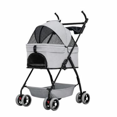 Imagem de Carrinho De Transporte Pet Dobrável Berço Removível Cão Gato - Pet For