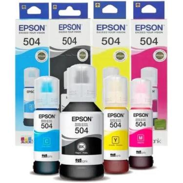 Imagem de Kit Refil 4 Tintas T504 Epson Original