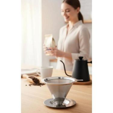 Imagem de 2x Coador Café Inox Dupla Camada: Sem Papel, Mais Sabor! - Congratulat