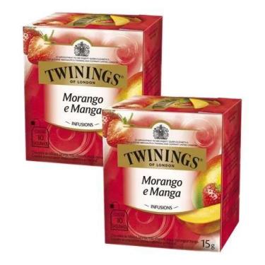 Imagem de Kit Chá Twinings Misto Morango e Manga 20g - 2 unidades