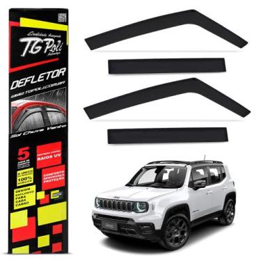 Imagem de Calha de Chuva Renegade 2016 a 2021 Defletor Fumê Tgpoli