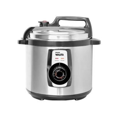 Imagem de Panela de Pressão Eletrica Philips Walita Daily Inox 5L, Prata e Preto