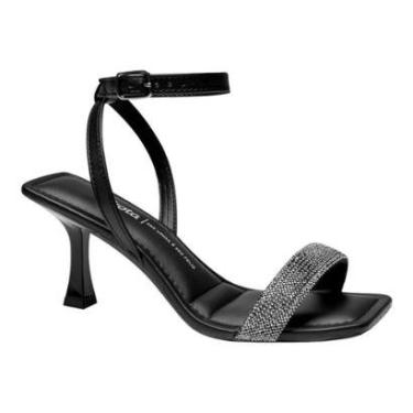 Imagem de Sandália Dakota Y0343 Salto Alto Bico Quadrado Brilho Feminino-Feminino