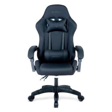 Imagem de Cadeira Gamer Husky Storm 100, Até 120kg, Almofadas, Reclinável 135º, Tecido, Preta - H...