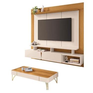 Imagem de Home Suspenso Zenith Off White Cinamomo com Mesa de Centro Cadenza Off