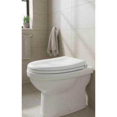 Imagem de Assento Vaso Sanitário Branco Acolchoado Luxo Conforto - Congratulatio