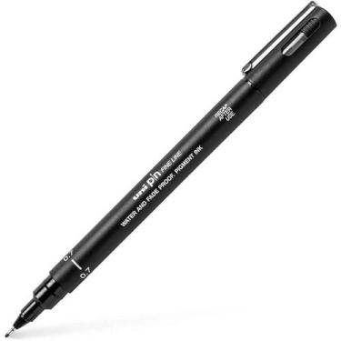 Imagem de Caneta Nanquim Fine Line Uni Pin 0.7 com Tinta Resistente à Água e ao 