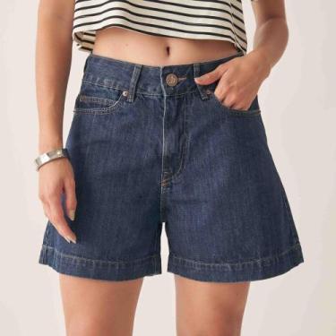 Imagem de Bermuda Jeans Cintura Alta Soltinha - Bloom, Jeans stone, 40