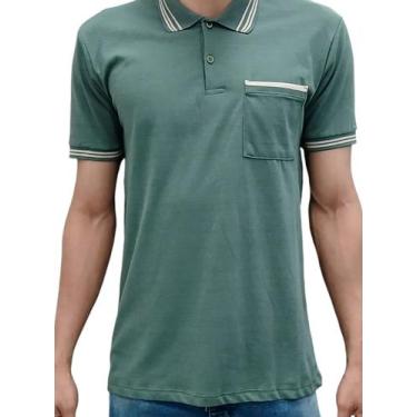 Imagem de Camisa Polo Malwee 1000123765 Masculina Com Bolso Linho T. P/XGG, GG, 