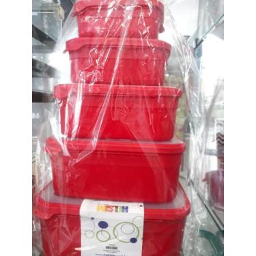 Imagem de Kit de potes plástico (frizer) - Helsim 