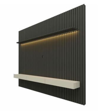 Imagem de Painel Home Nobre Ripado Para TV Até 85" LED 230cm Gelius Móveis Grafi