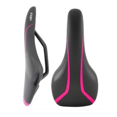 Imagem de Selim Bike Selle Royal Veloce Verniz Rosa S/Carrinho, Rosa, Preto, 137