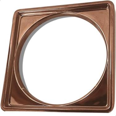 Imagem de Caixilho Rose Gold Porta Grelha 10x10 Aço Inox 304 Para Ralo Suporte Q
