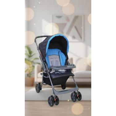 Imagem de Carrinho de Passeio Reclinável para Bebê Azul - Congratulations Store