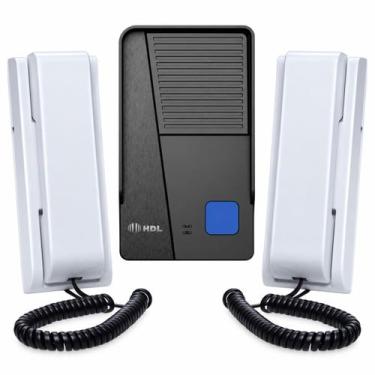 Imagem de Kit Interfone Porteiro Eletrônico F8-SN c/ 2 Pontos Audio HDL