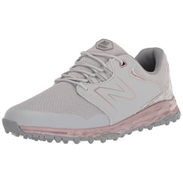 Imagem de New Balance Tênis de golfe feminino Fresh Foam Linkssl V2, Cinza/rosa, 7