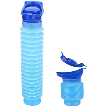 Imagem de MAOGEAR Urinol retrátil, Urinol de emergência, garrafa de vaso sanitário portátil para adultos, unissex, para uso ao ar livre, viagem, trânsito, acampamento, suporte urinol 750 ml (pacote com 2)