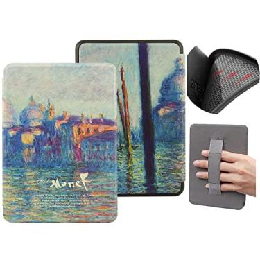 Imagem de Capa macia de 6 polegadas para Kindle Basic (apenas para 10ª geração de 2019, modelo J9G29R) com Auto Wake/Sleep, capa protetora à prova d'água com alça de mão
