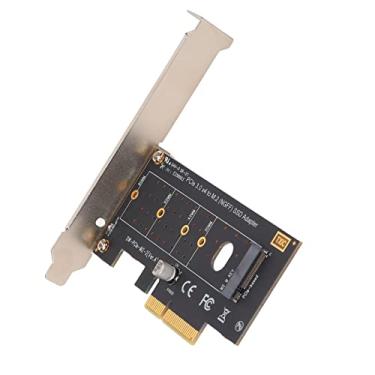 Imagem de Heayzoki Adaptador M.2 NVME para PCIe 3.0 x4, adaptador M.2 PCIE para cartão riser de expansão de alta velocidade SATA PCIE NVMe, cartão conversor SSD M Key NGFF para Windows,