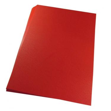 Imagem de Capa para encadernação Ofício Vermelha PP Couro 0,30mm 100un