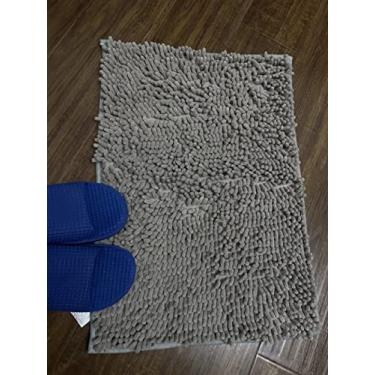 Imagem de Tapete de banho de microfibra absorvente de água antiderrapante tapete de banheiro para sala de estar tapete de banheiro 60x180cm tapete de banheiro, cinza, 70x140cm