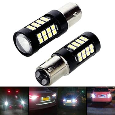 Imagem de SOCAL-LED 2x 1157 2057 Lâmpadas LED de Luz Reversa Strobe, 6000K Xenon Branco Super Brilhante Piscando Back up high mount 3rd freio Lights