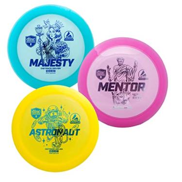 Imagem de Discmania Conjunto de 3 discos de golfe Mega Distância – Inclui 3 Drivers de Golfe de Disco de Alta Velocidade, Conjunto de Disco de Golfe Frisbee de Alta Velocidade, Conjunto Iniciante de Disco de Golfe (Cores Podem Variar)