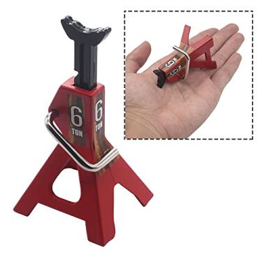 Imagem de ShareGoo 1/10 RC escala modelo carro metal 6 toneladas RC carro simulação macaco suportes de elevação de altura ajustável compatível com Traxxas TRX-4 Axial SCX10 Wraith Tamiya CC01 RC4WD D90 1/10 RC Caminhão Crawler, vermelho..