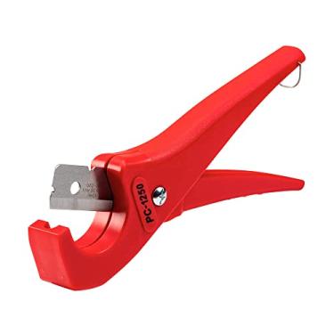 Imagem de RIDGID Cortador de tubos de plástico de curso único PC-1250 23488, modelo PC-1250, cortador de tubos de 1/8" a 1-5/8", vermelho, pequeno