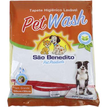 Imagem de Tapete Higiênico Pet Wash São Benedito Pet Lavável Vermelho - Tam. G
