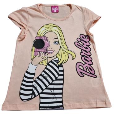 Imagem de Camiseta Infantil Barbie Salmão Tam:6 anos
