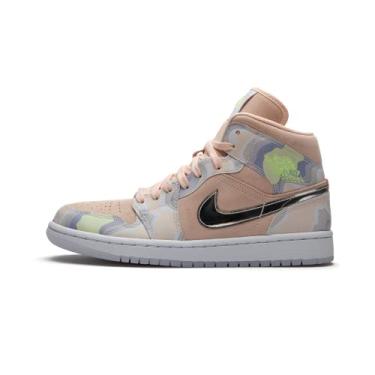 Imagem de Nike Jordan sapatos femininos Air Jordan 1 Mid SE Light Club CW1140-100, Coral lavado/cromado, 7.5