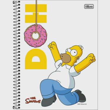 Imagem de Caderno Espiral Capa Dura Universitário 1 Matéria Simpsons 80 Folhas