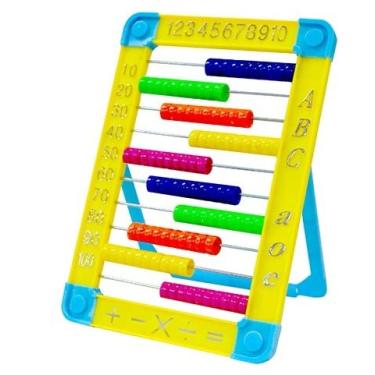 Imagem de Ábaco Escolar com Tripé – 100 Bolinhas Coloridas – Brinquedo Educativo Infantil para Matemática e Contagem – Ensino Lúdico – Kaz