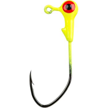 Imagem de Strike King Iscas Mr. Crappie Jig Head com gancho de garra de águia afiada Lazer, água doce 1/947 g, gancho #2, verde-limão, pacote com 8