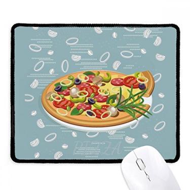 Imagem de Onion Pizza Italy Tapete de borracha para jogos com borda costurada