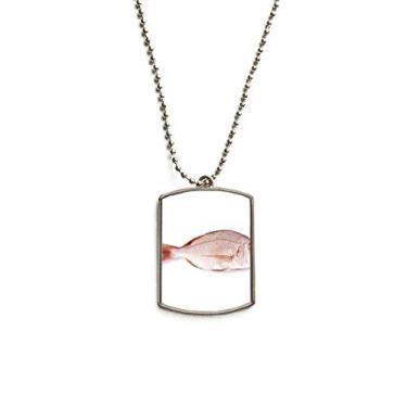 Imagem de DIYthinker Colar de cachorro com pingente de corrente de aço inoxidável rosa fresco com peixe oceano